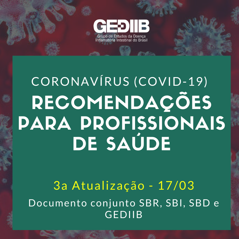 Atualização: Recomendações para profissionais de saúde – Coronavírus (COVID-19)