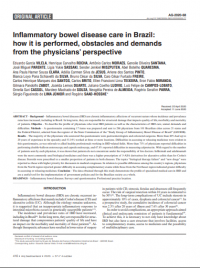 Inflammatory bowel disease care in Brazil:  how it is performed, obstacles and demands  from the physicians’ perspective
